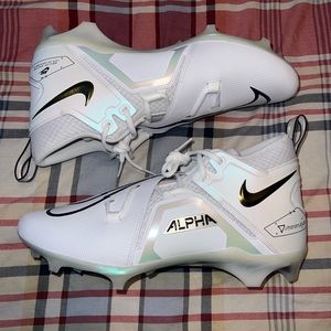 Nike Alpha Menace Pro 3 White Black Football Cleats CT6649-105 Men s Size 12.5